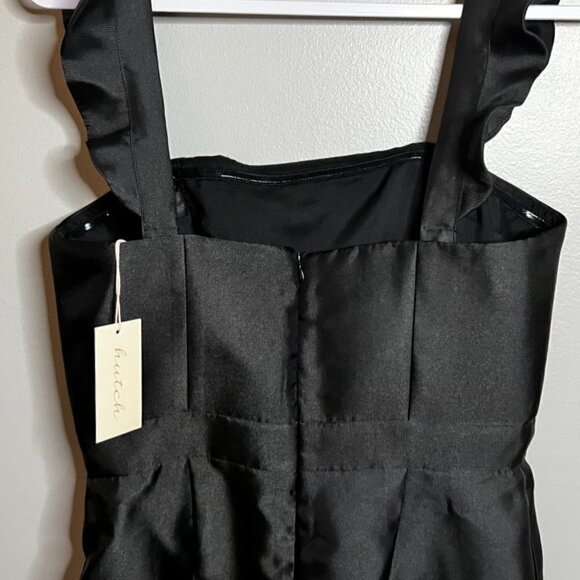 Hutch Wms Strapless Wide Leg Jumpsuit in Black Gazar Size 8 - Picture 5 of 12